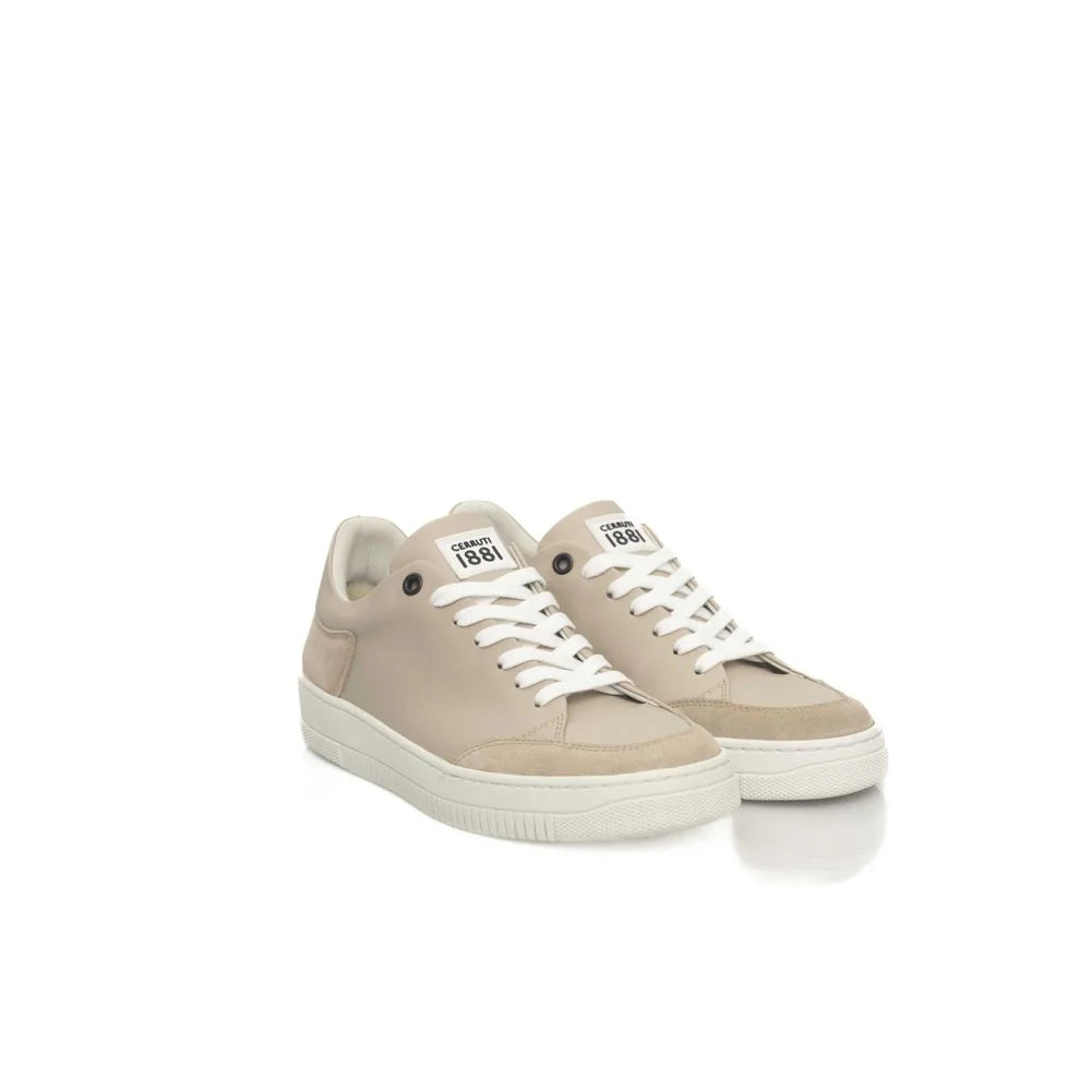 Cerruti 1881 Beige Cowhide Women Sneaker - EU38/US8 - Sneakers