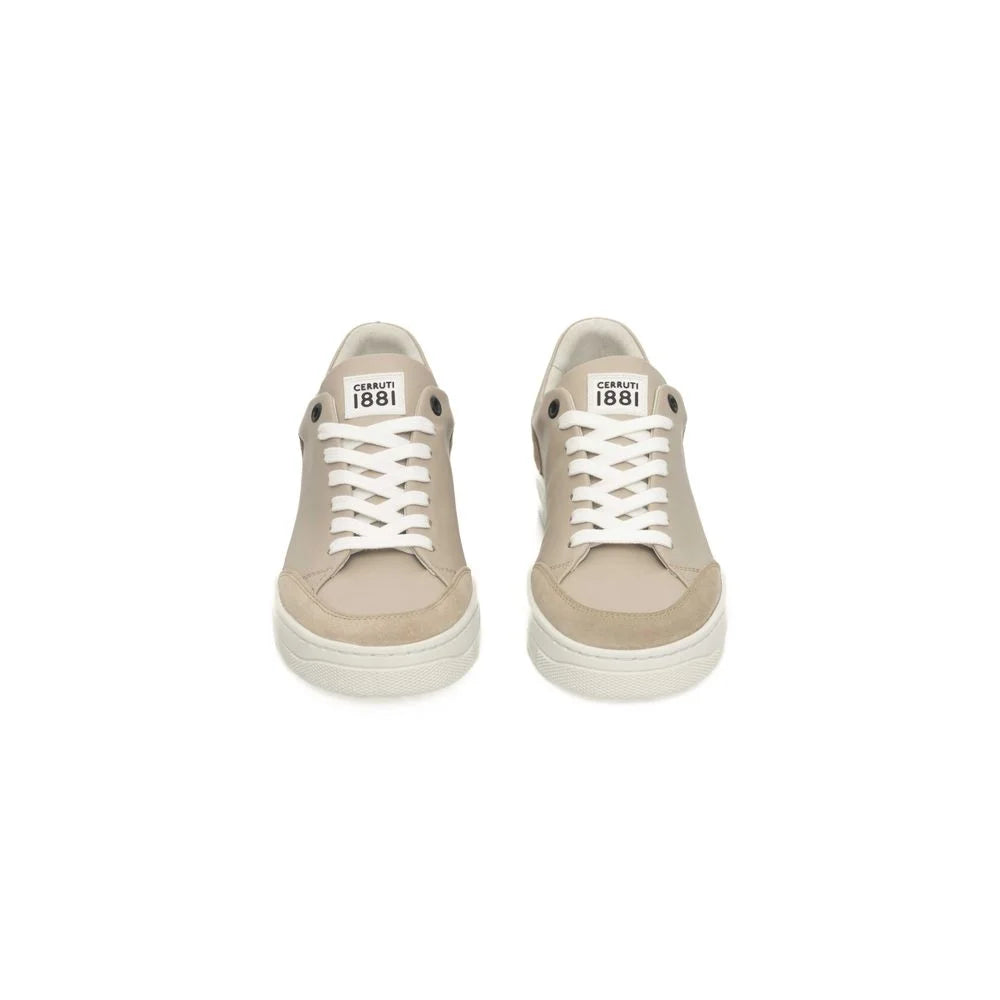 Cerruti 1881 Beige Cowhide Women Sneaker - EU38/US8 - Sneakers