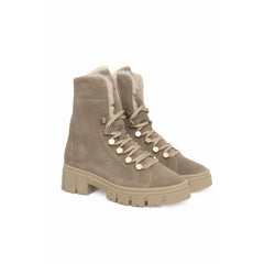 Cerruti 1881 Beige Leather Women Boot - Boots