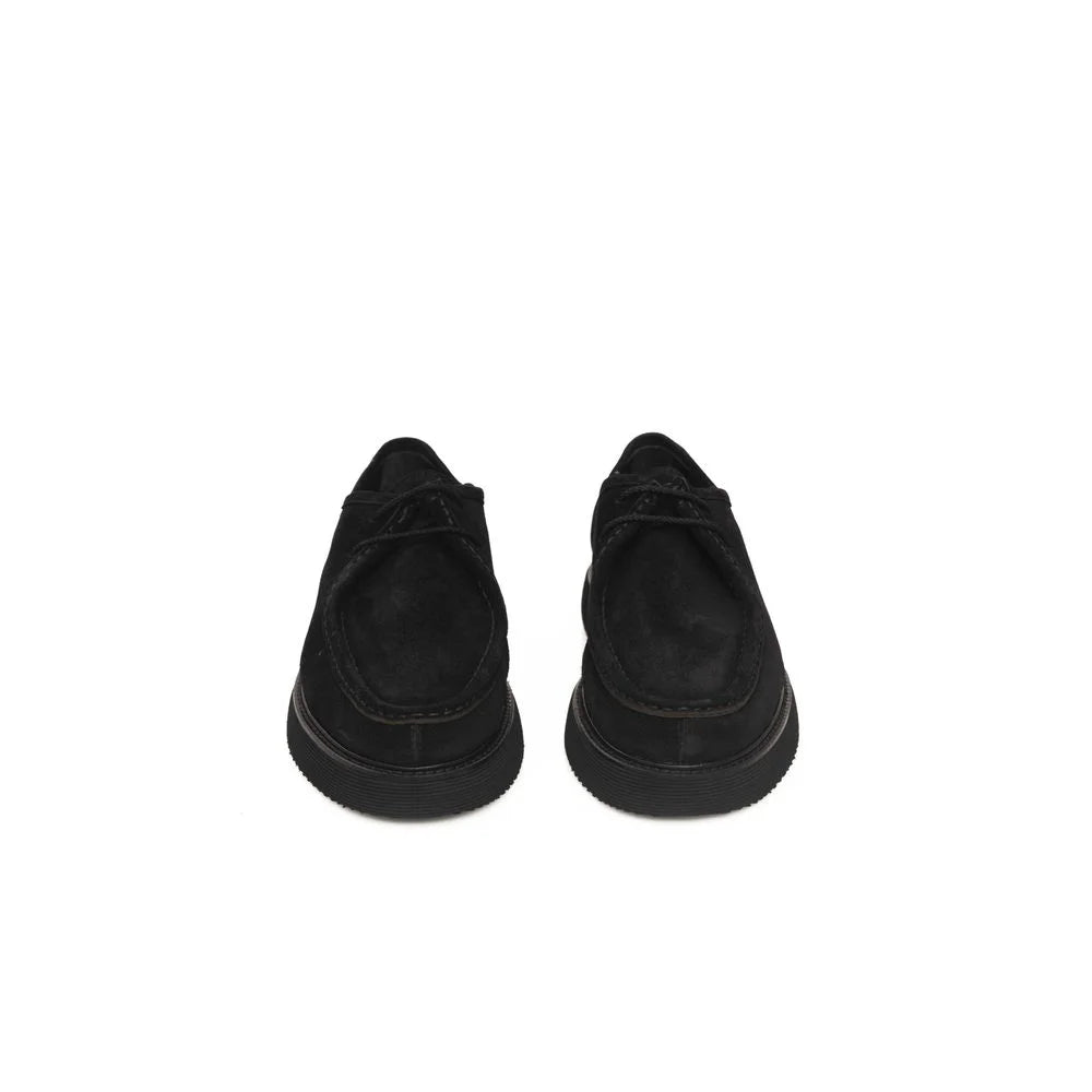 Cerruti 1881 Black Calfskin Men Derby Shoe - EU42/US9 - Shoes