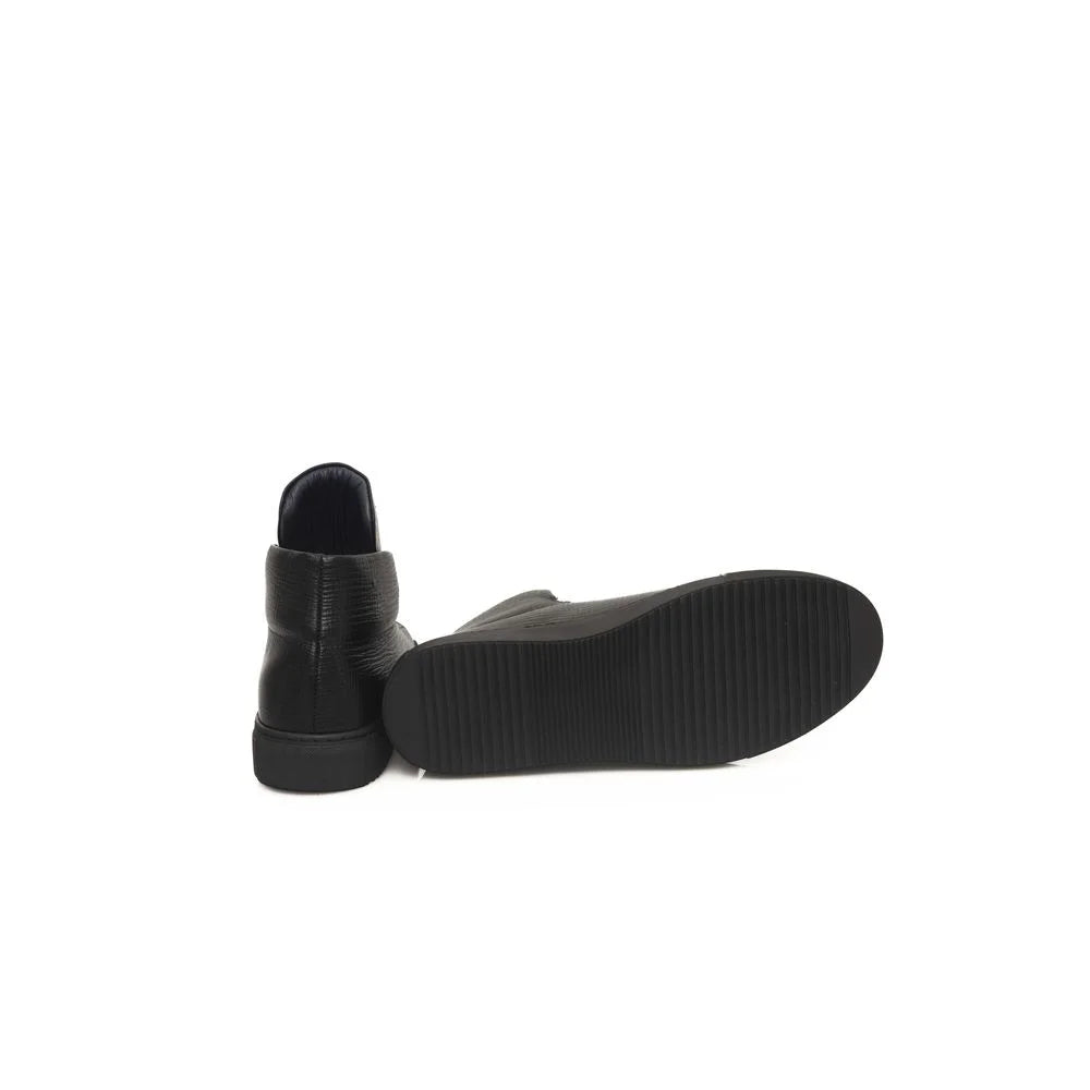 Cerruti 1881 Black Calfskin Men Sneaker - EU41/US8 - Sneakers