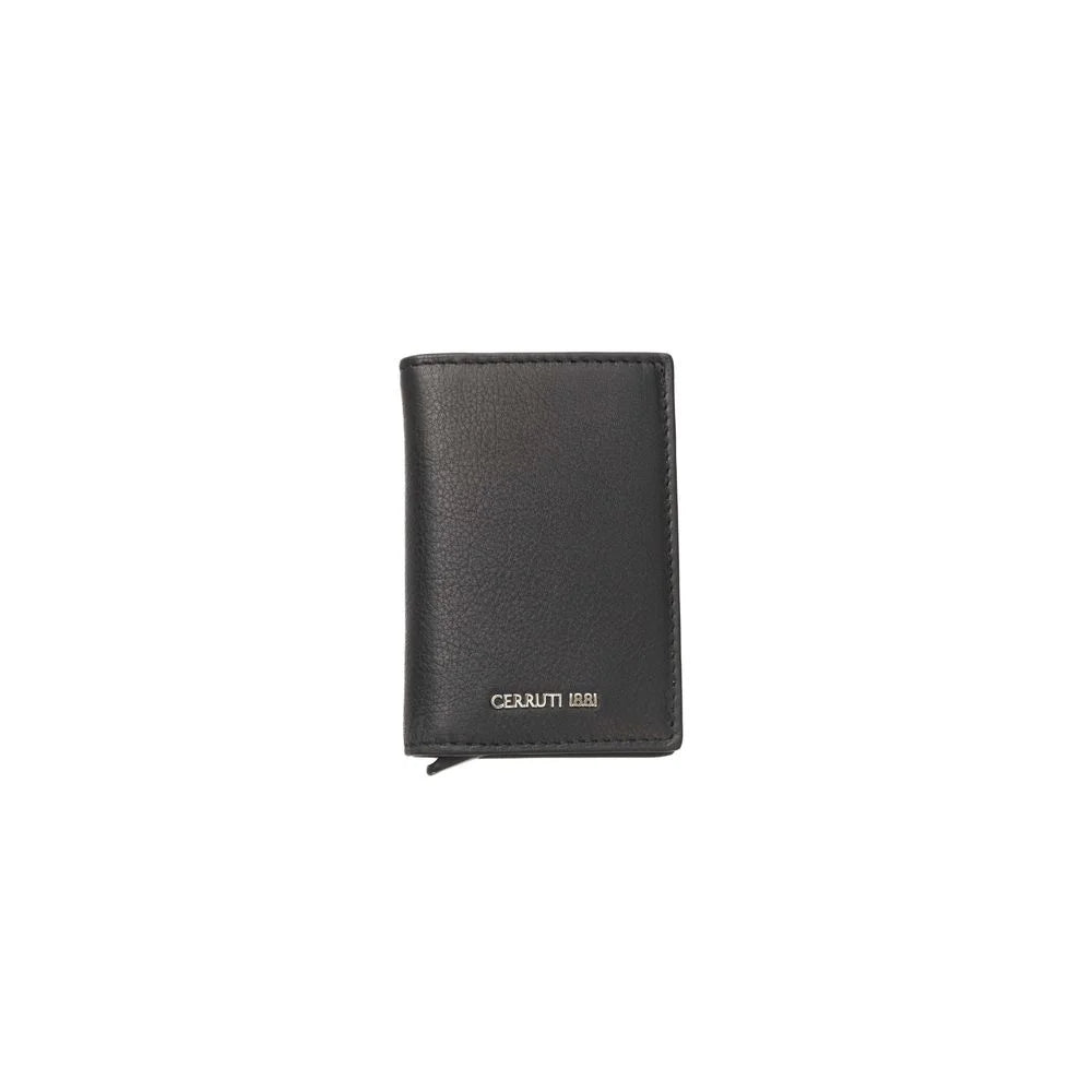 Cerruti 1881 Black Calfskin Men Wallet - Wallets