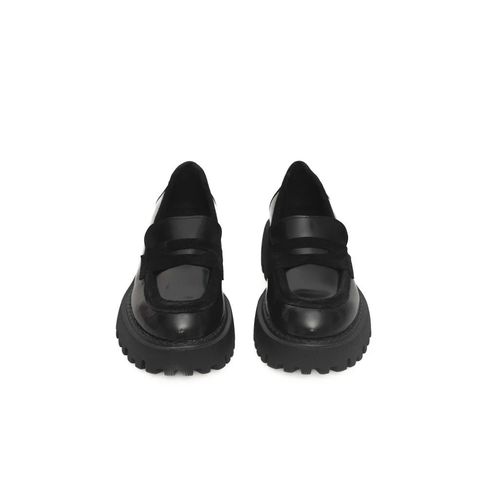 Cerruti 1881 Black Calfskin Women Loafer - EU38/US8 - Flats