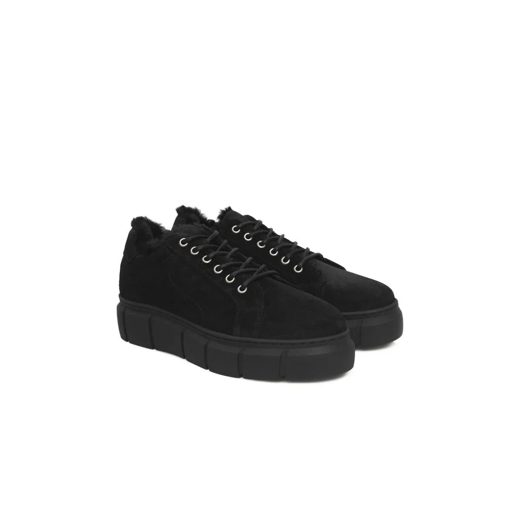 Cerruti 1881 Black Calfskin Women Sneaker - EU37/US7 - Sneakers