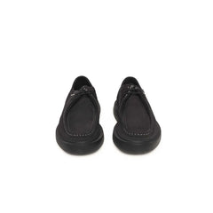 Cerruti 1881 Black Cowhide Men Derby Shoe - EU42/US9 - Flats