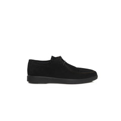 Cerruti 1881 Black Cowhide Men Derby Shoe - Flats