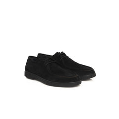 Cerruti 1881 Black Cowhide Men Derby Shoe - Flats