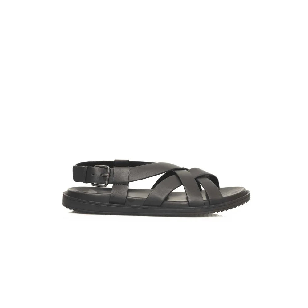 Cerruti 1881 Black Cowhide Men Sandal - Sandals