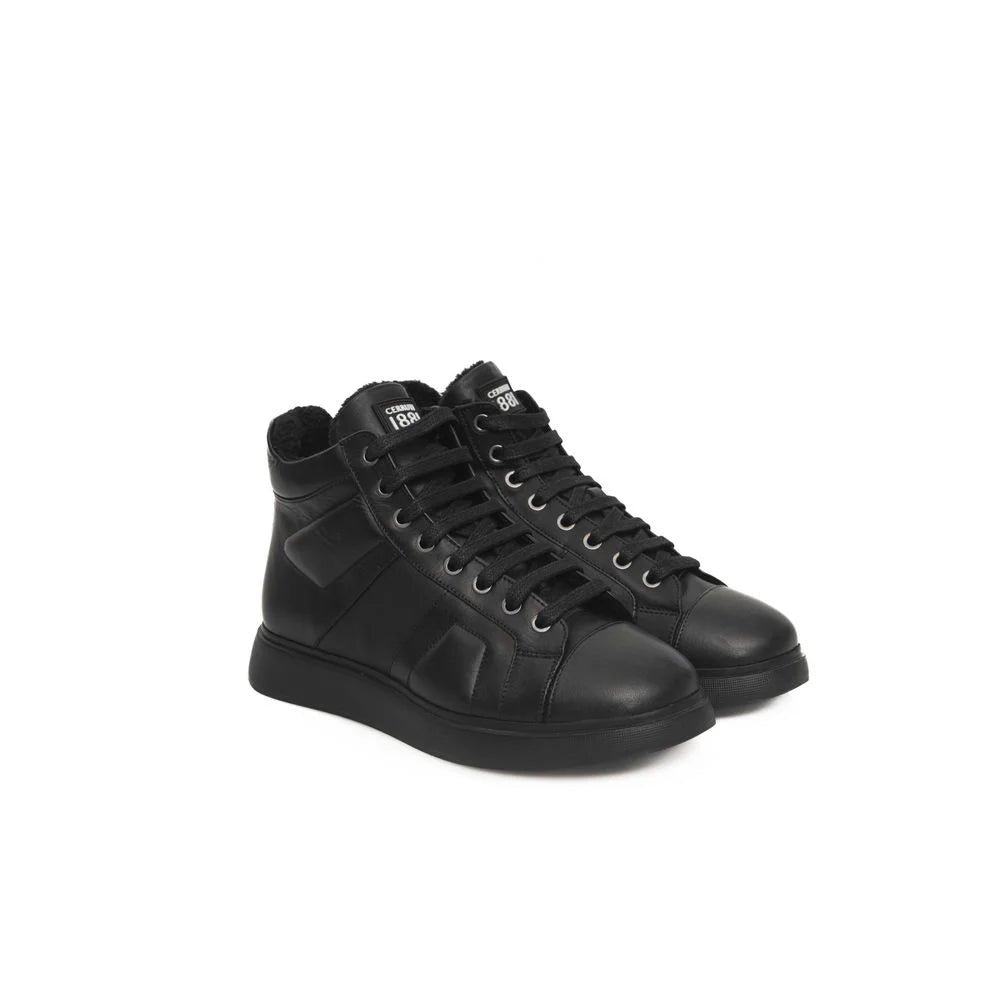 Cerruti 1881 Black Cowhide Women Sneaker - Sneakers