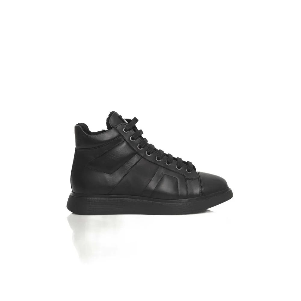 Cerruti 1881 Black Cowhide Women Sneaker - Sneakers