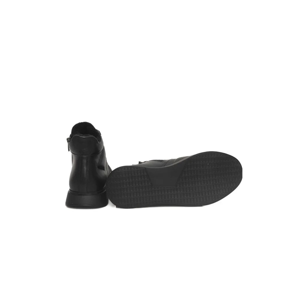 Cerruti 1881 Black Cowhide Women Sneaker - Sneakers