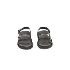 Cerruti 1881 Black Leather Men Sandal - Sandals