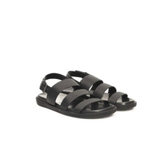 Cerruti 1881 Black Leather Men Sandal - Sandals