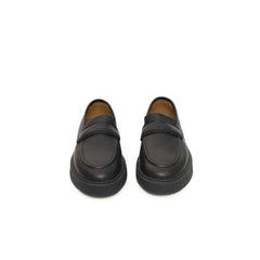 Cerruti 1881 Black Leather Men’s Loafer - Flats