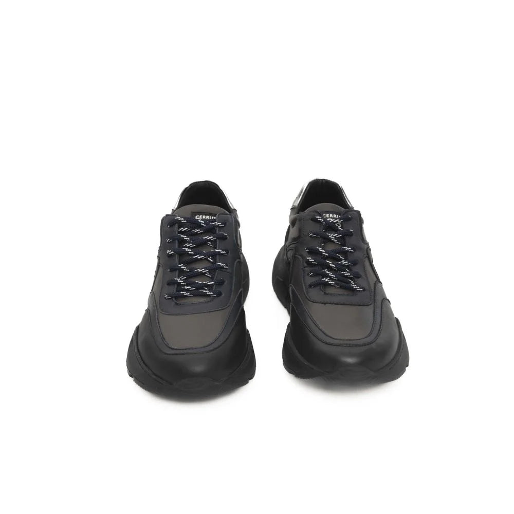 Cerruti 1881 Blue Cowhide Men Sneaker - EU38/US8 - Sneakers