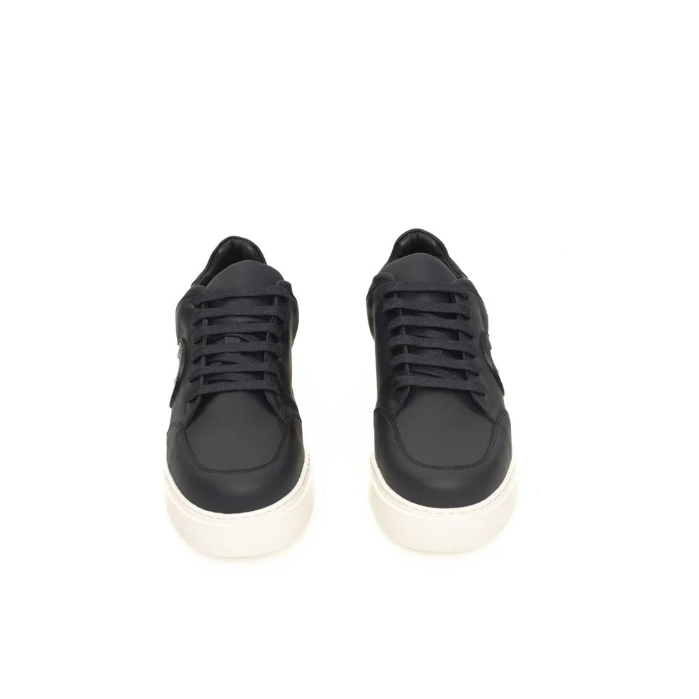 Cerruti 1881 Blue Cowhide Men Sneaker - Sneakers