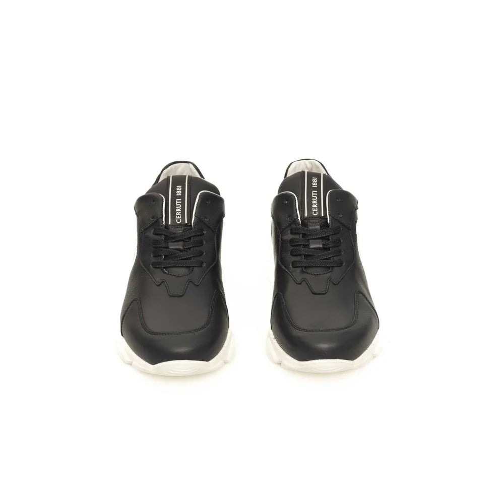 Cerruti 1881 Blue Leather Men Sneaker - EU42/US9 - Sneakers