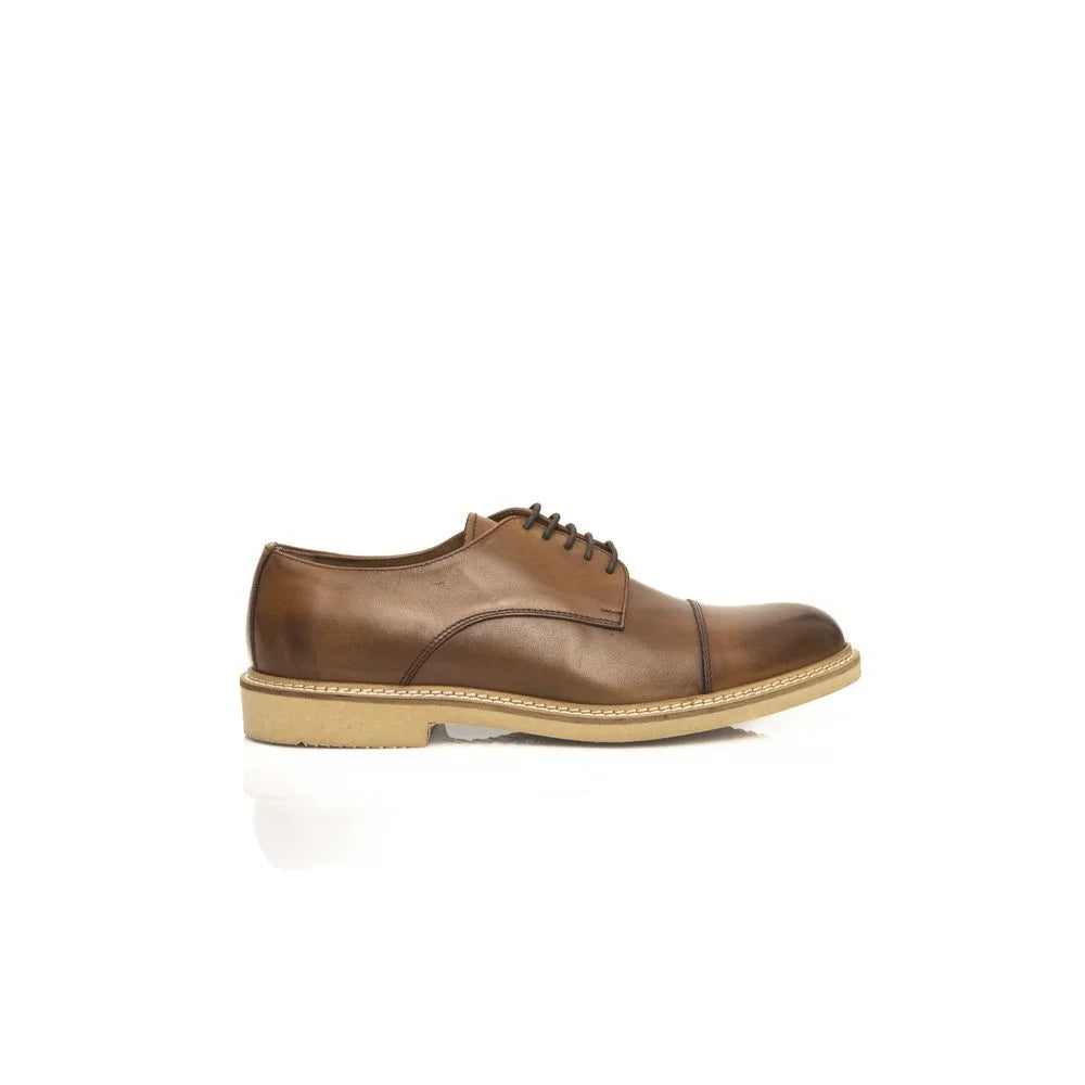 Cerruti 1881 Brown Calfskin Men Derby Shoe - EU42/US9 - Shoes