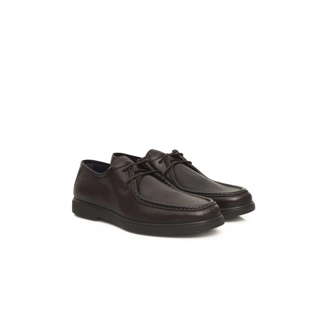 Cerruti 1881 Brown Cowhide Men Derby Shoe - EU41/US8 - Shoes