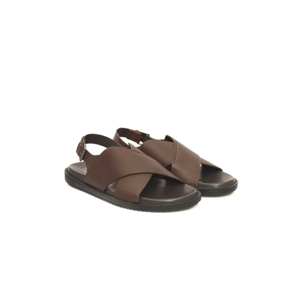 Cerruti 1881 Brown Cowhide Men Sandal - Sandals
