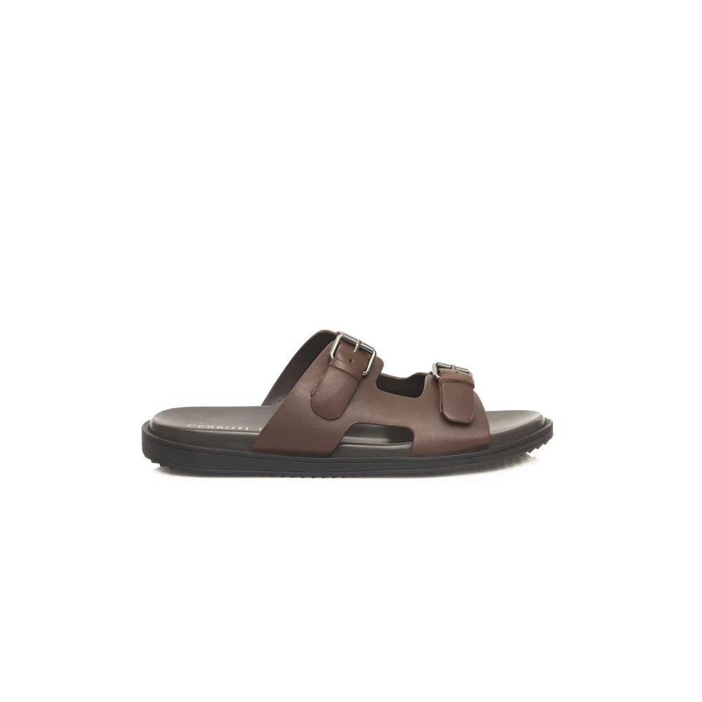 Cerruti 1881 Brown Cowhide Men Sandal - Sandals