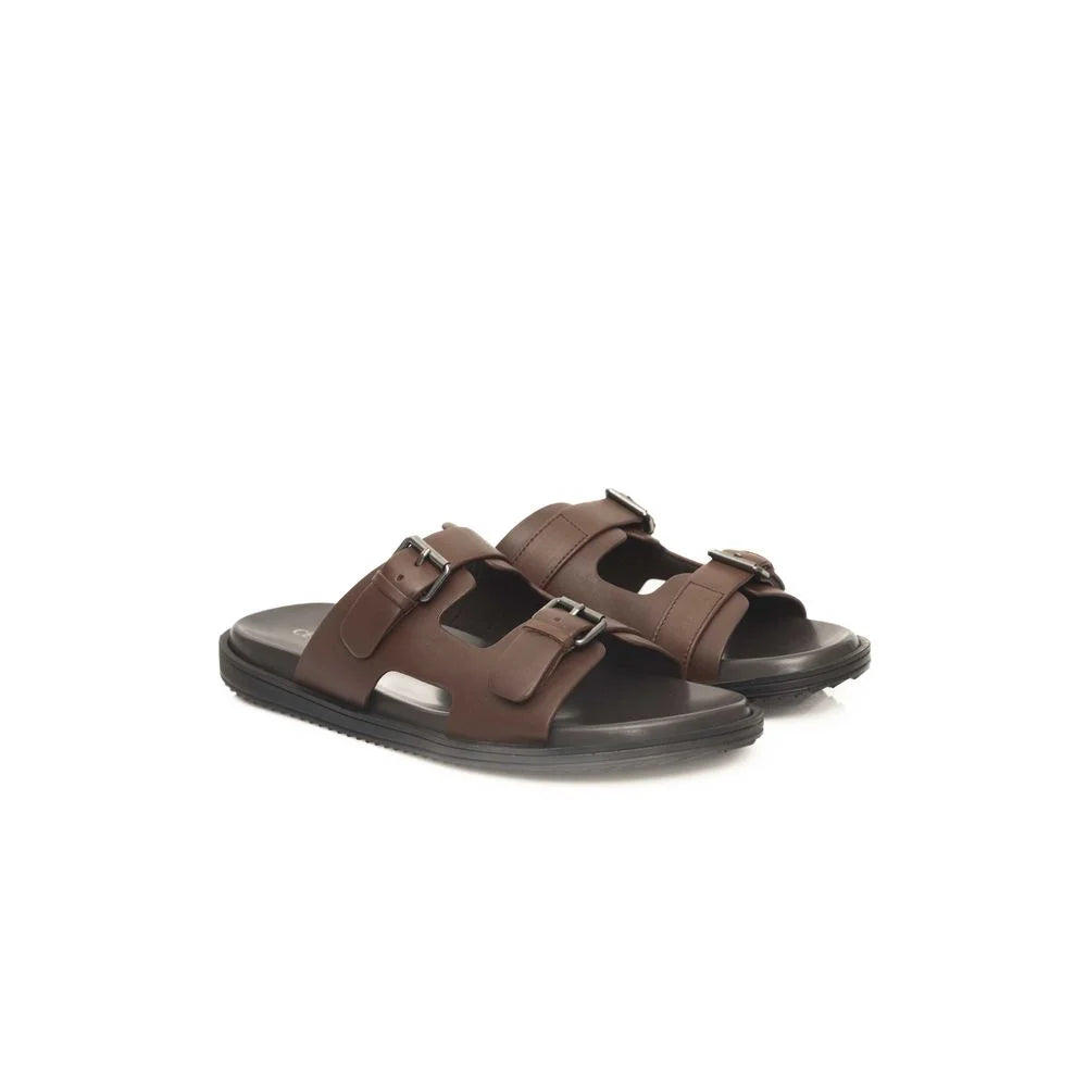 Cerruti 1881 Brown Cowhide Men Sandal - Sandals