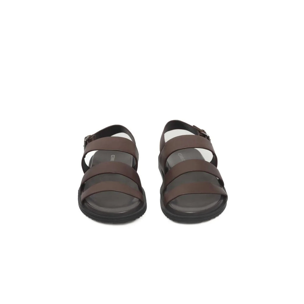 Cerruti 1881 Brown Cowhide Men Sandal - Sandals