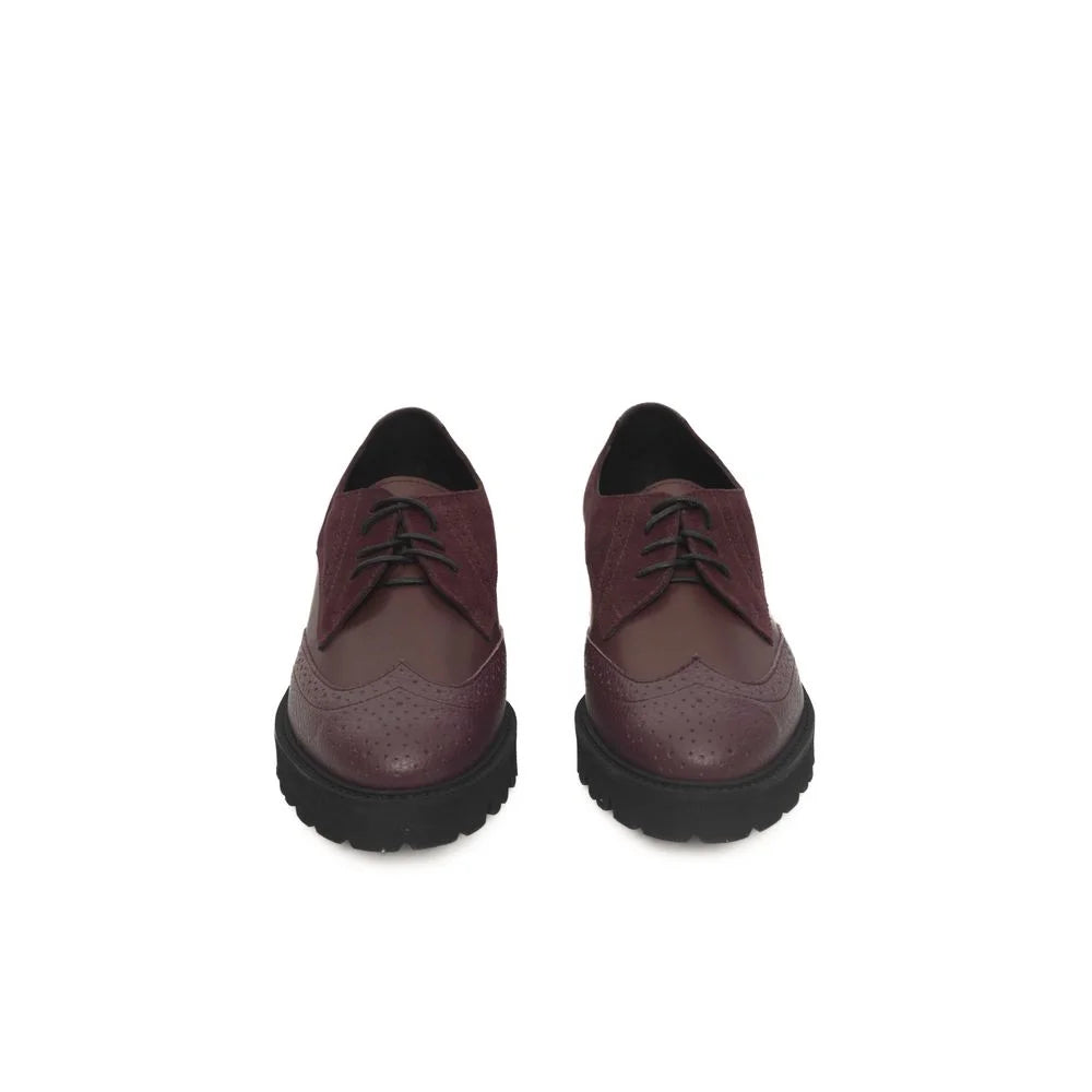 Cerruti 1881 Burgundy Cowhide Women Loafer - EU38/US8 - Flats