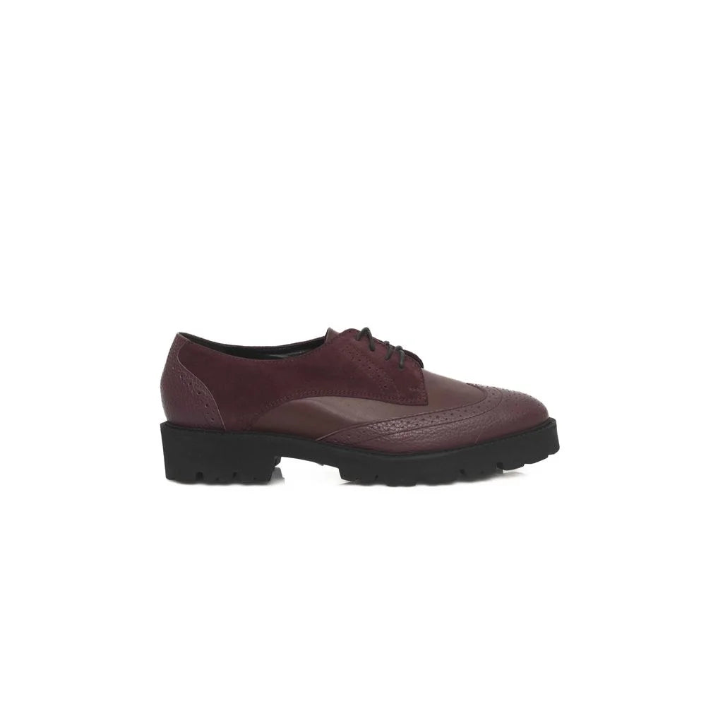 Cerruti 1881 Burgundy Cowhide Women Loafer - EU38/US8 - Flats