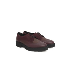 Cerruti 1881 Burgundy Cowhide Women Loafer - EU38/US8 - Flats