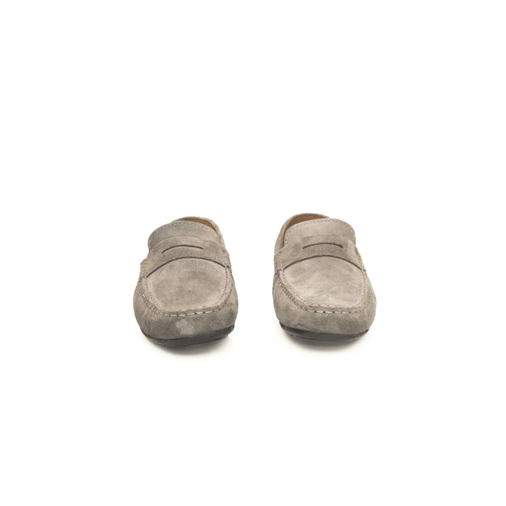 Cerruti 1881 Gray Cowhide Men’s Loafer - Flats