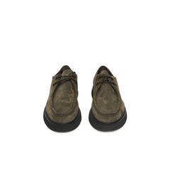 Cerruti 1881 Green Calfskin Men Derby Shoe - EU42/US9 - Shoes