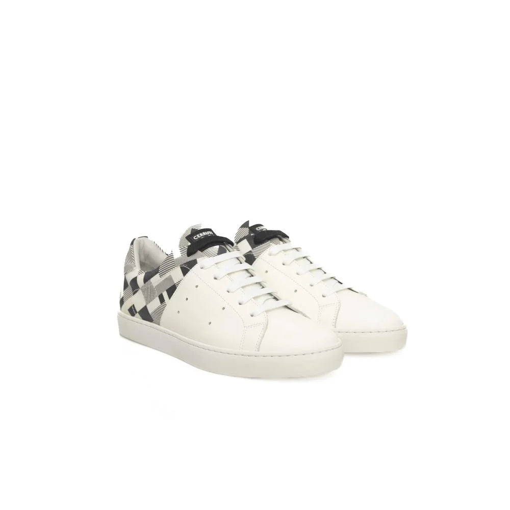 Cerruti 1881 White Calfskin Men Sneaker - EU38/US8 - Sneakers