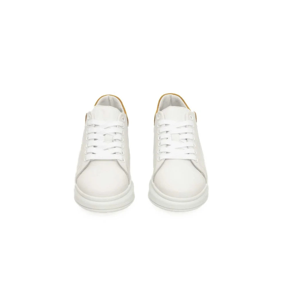 Cerruti 1881 White Cowhide Women Platform Sneaker - Sneakers