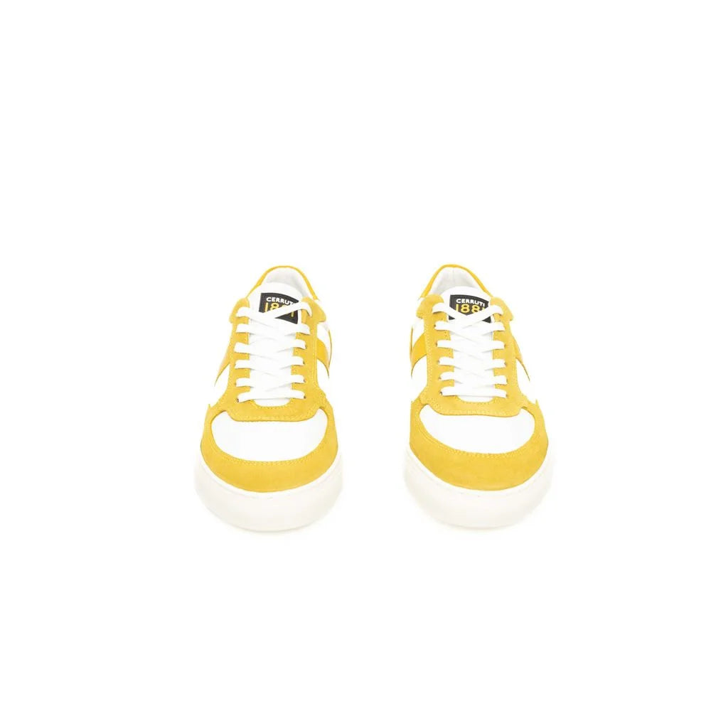 Cerruti 1881 Yellow Cowhide Men Sneaker - EU43/US10