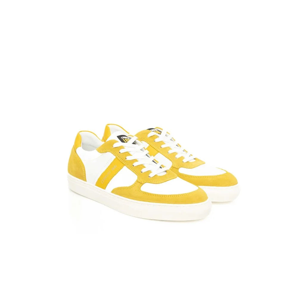 Cerruti 1881 Yellow Cowhide Men Sneaker - EU43/US10