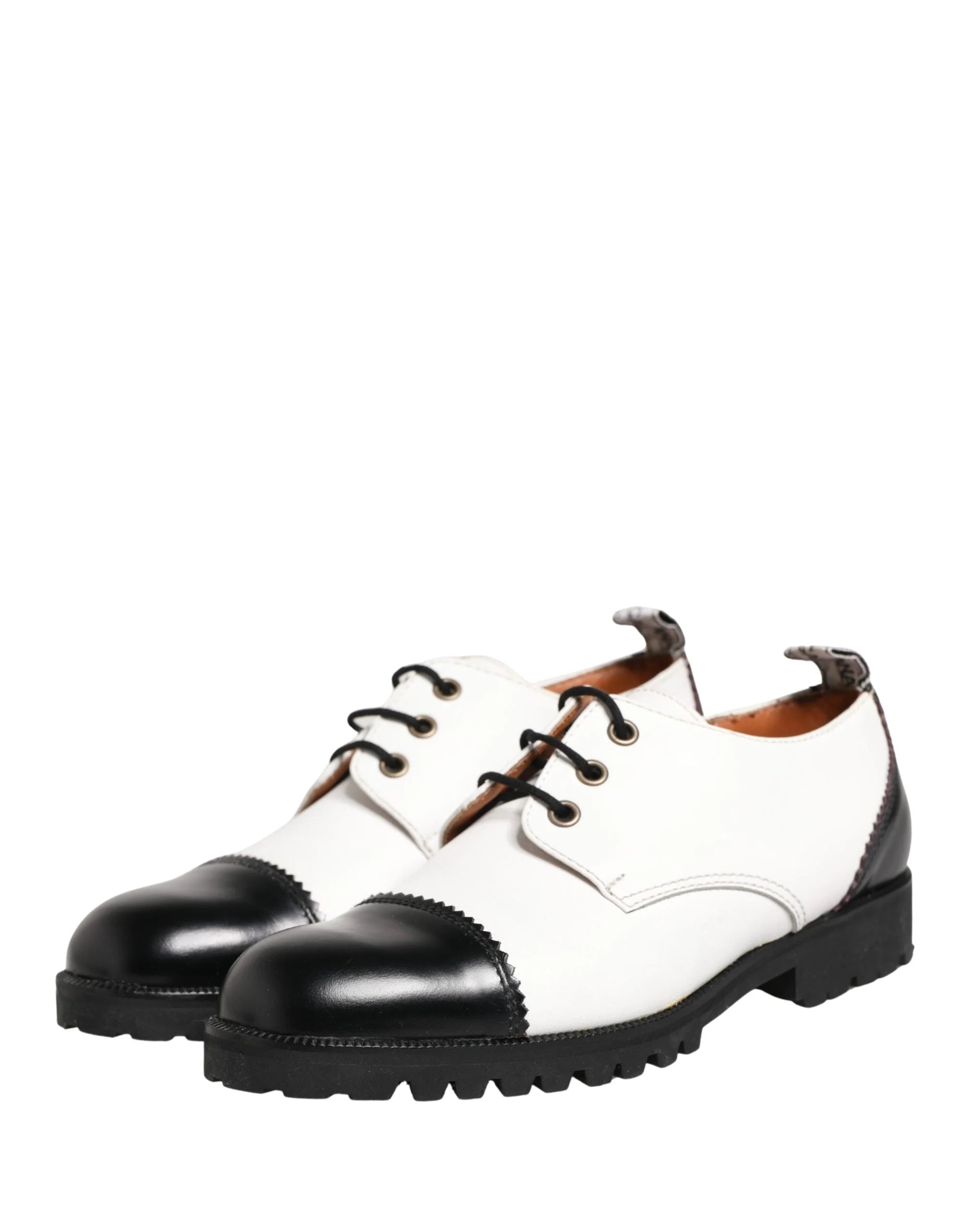 Chaussures Derby Cesare Paciotti en Cuir Noir et Blanc - EU37/US6.5