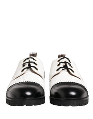 Chaussures Derby Cesare Paciotti en Cuir Noir et Blanc - EU37/US6.5