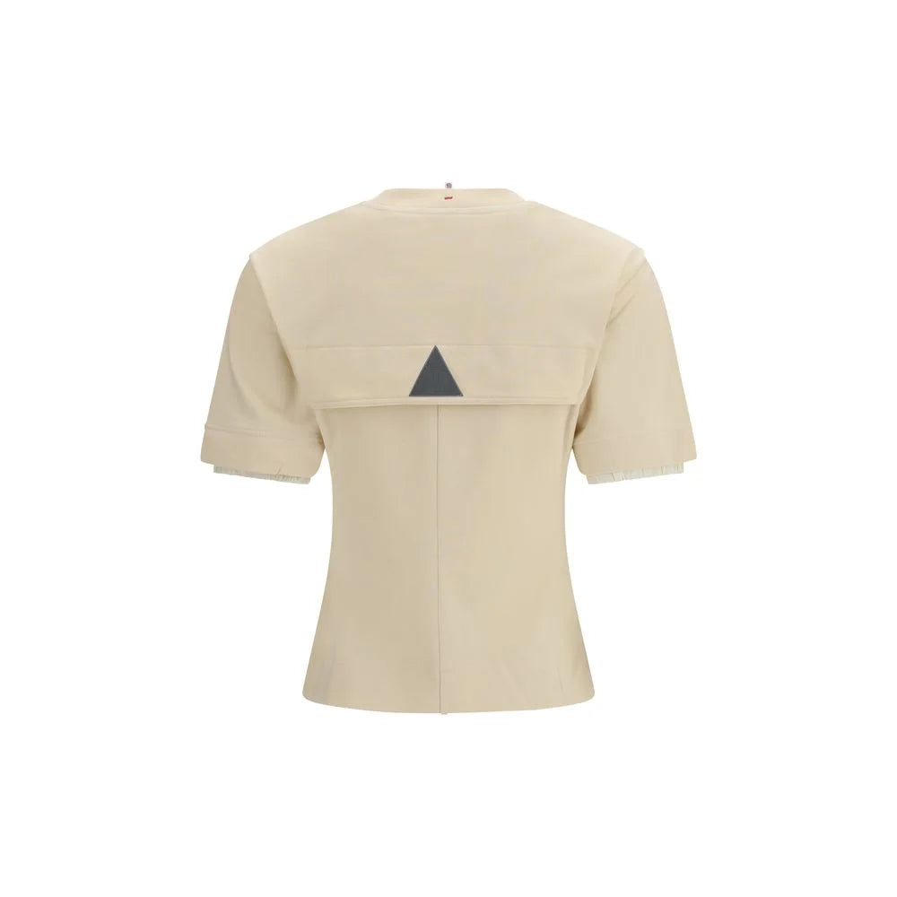 Moncler Grenoble Beige Cotton T-Shirt