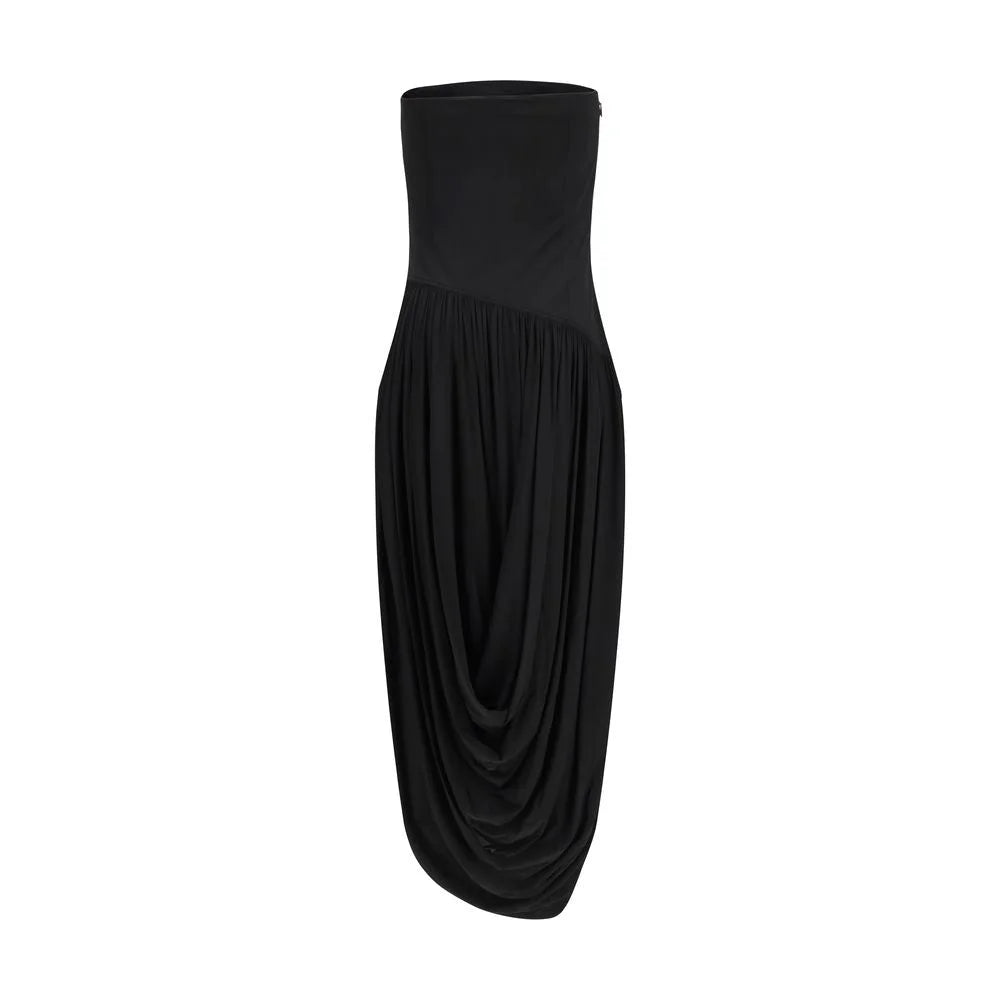 Ferragamo Black Viscose Cocktail Dress - IT40 | M