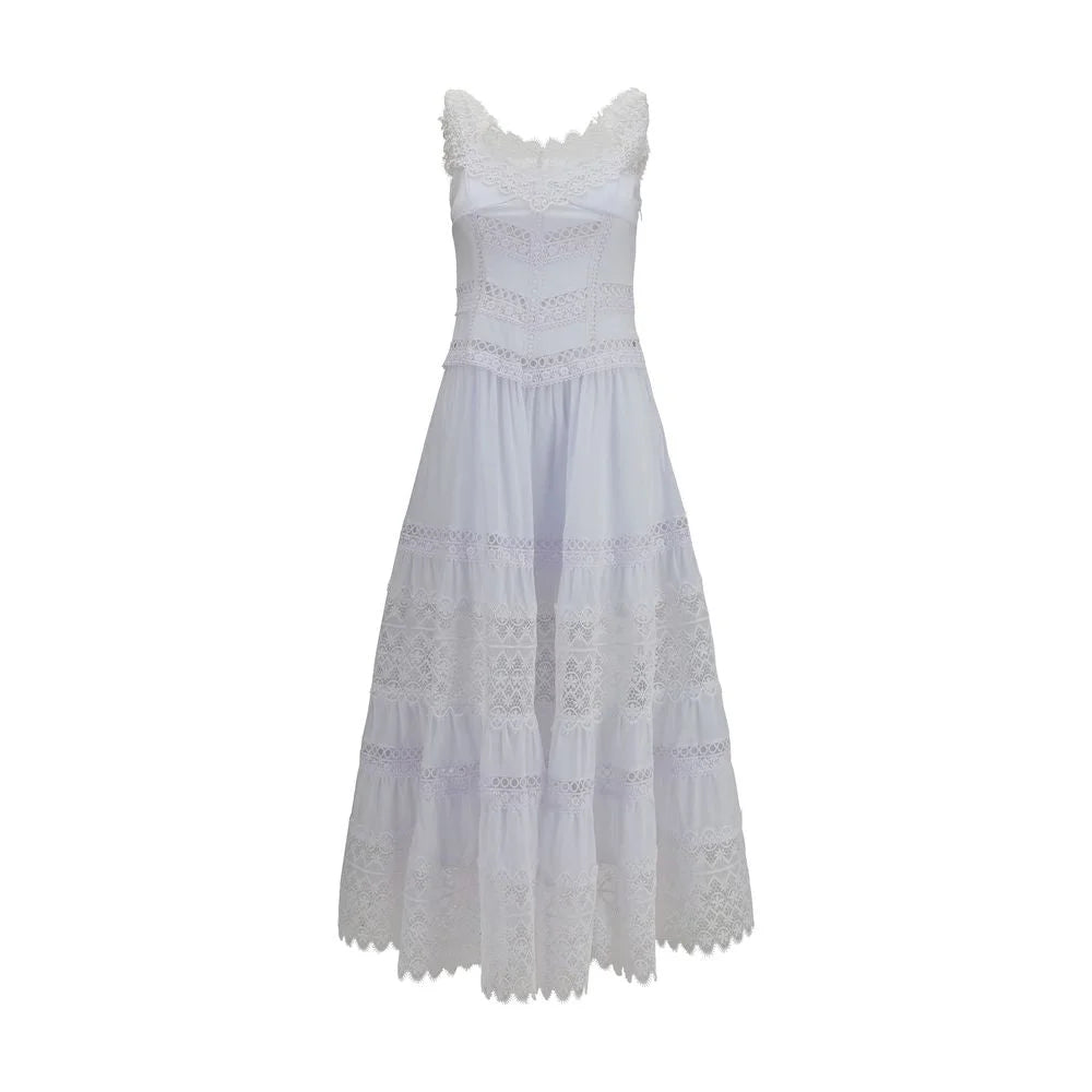 Charo Ruiz White Cotton Casual Dress - M