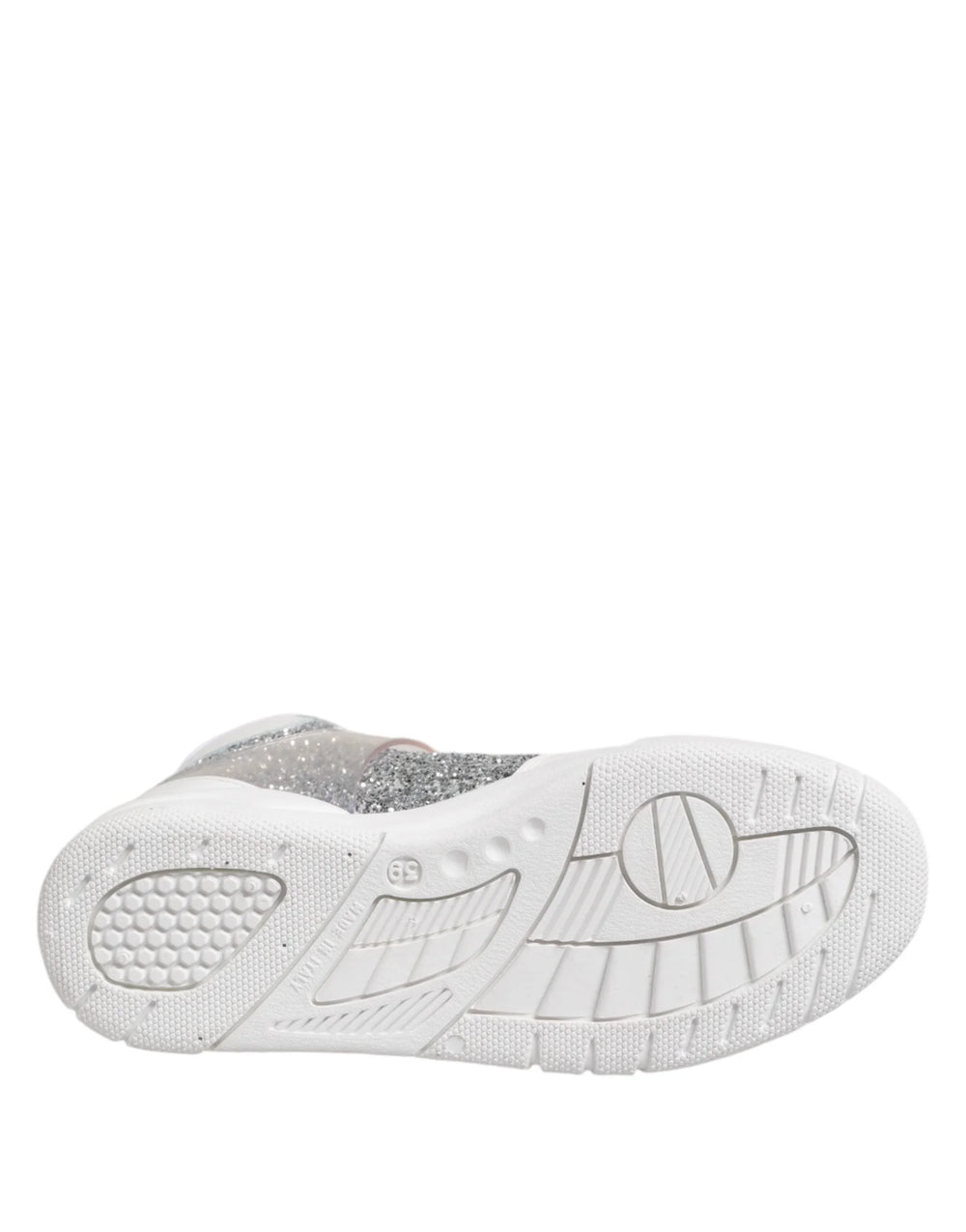 Chiara Ferragni White Silver High Top Women Sneakers Shoes - EU39/US8.5 - Sneakers