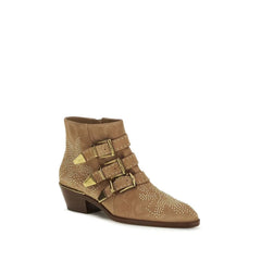 Chloé Beige Calf Leather Bos Taurus Ankle Boots - EU36/US6