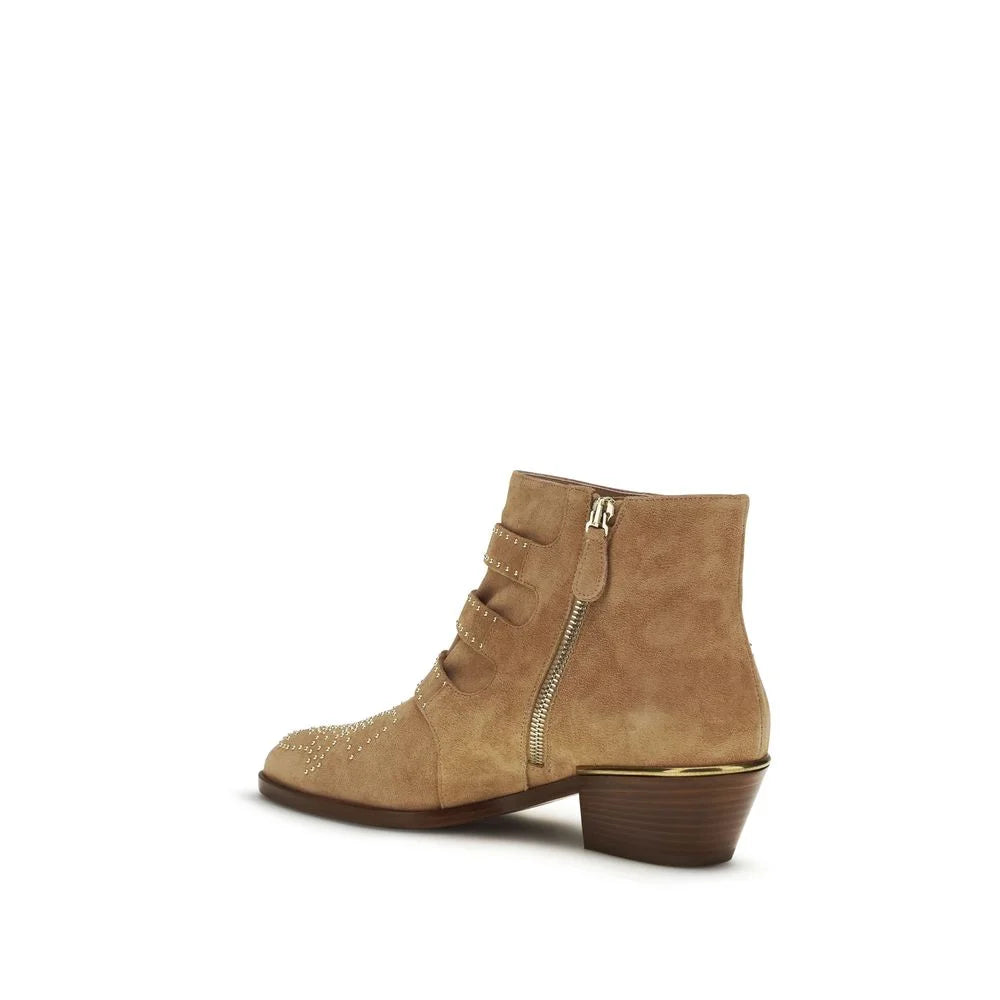 Chloé Beige Calf Leather Bos Taurus Ankle Boots - EU36/US6