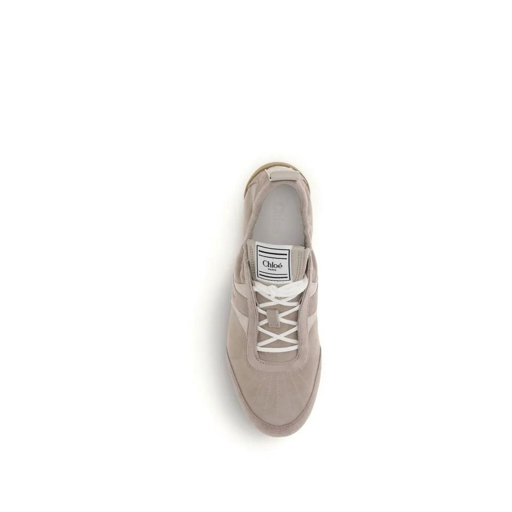 Chloé Beige Calf Leather Bos Taurus Athletic Sneakers - EU37/US7