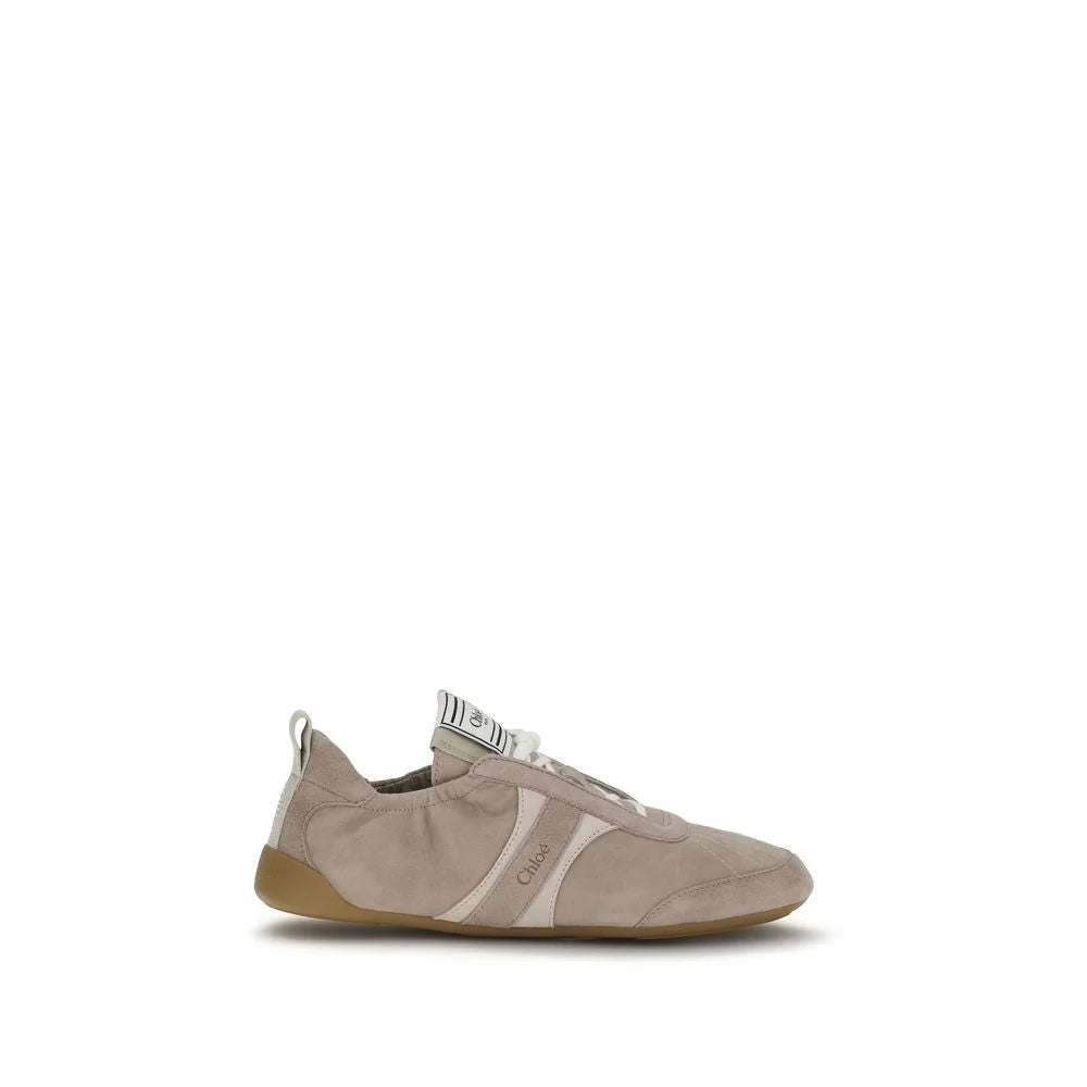 Chloé Beige Calf Leather Bos Taurus Athletic Sneakers - EU37/US7