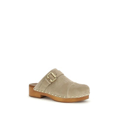 Șlapi Chloé din piele de vițel bej Bos Taurus