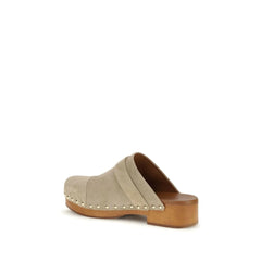 Șlapi Chloé din piele de vițel bej Bos Taurus