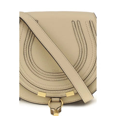 Bolso de hombro de cuero de ternera beige Chloé Bos Taurus