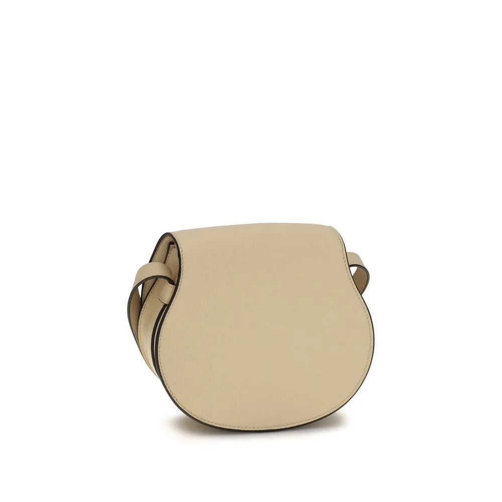 Bolso de hombro de cuero de ternera beige Chloé Bos Taurus